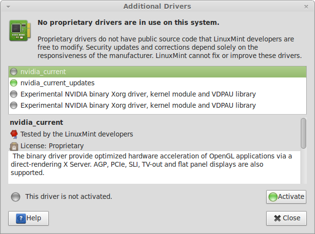 Screenshot-Additional Drivers